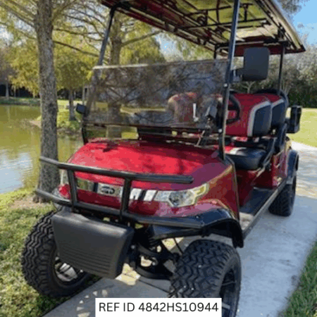 2025 STAR-EV Capella 4+2 Lifted golf cart in red with spacious seating