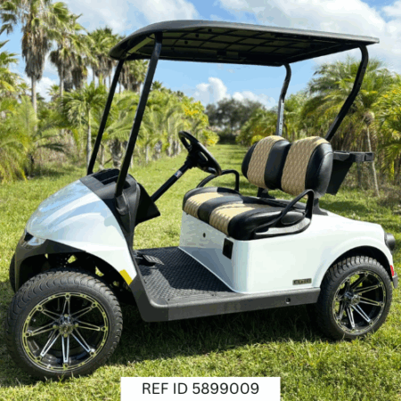 The 2025 E-Z-GO RXV Freedom Elite Bright White combines sleek design with exceptional comfort. Featuring custom 14" wheels and premium seats, this golf-ready cart delivers a smooth and stylish ride perfect for the golf course or neighborhood cruising. Built for performance and durability, it offers a reliable electric drive that makes every trip enjoyable. Available now at Sunshine Golf Car.