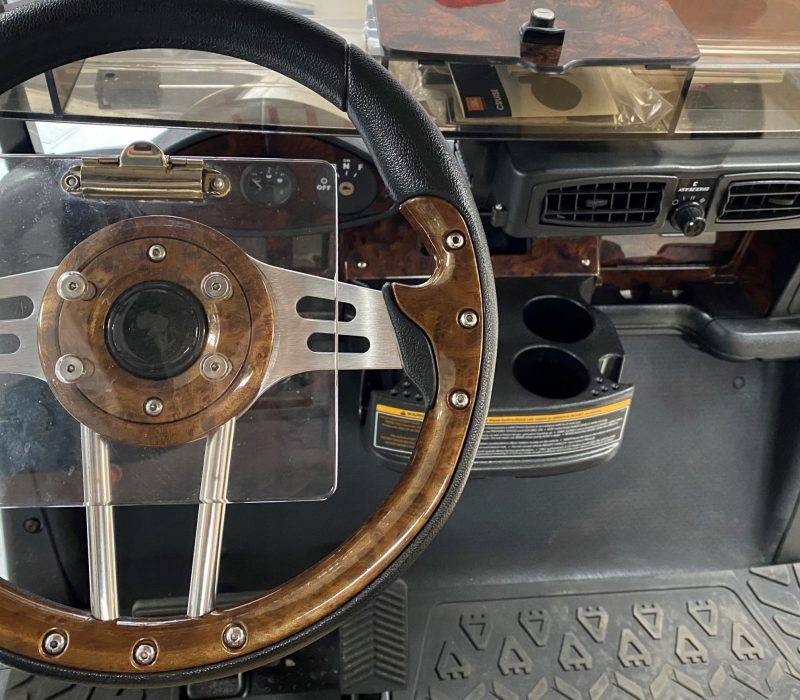 UPGRADED STEERING WHEEL - WOOD GRAIN